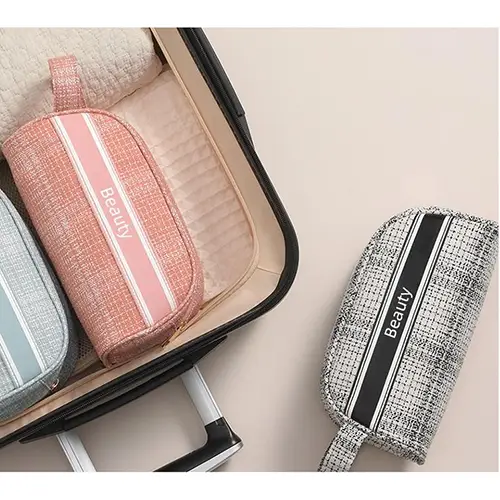 BEARKY New Style Hanging Cosmetic Bag Small Fragrance Hand Travel Ladies Portable Vanity Pouch Makeup Bag Storage